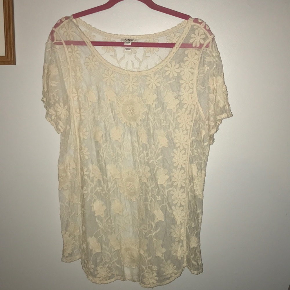 Ivory lace top